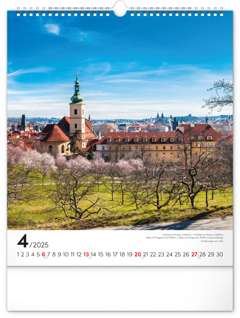 Praha 2025 - nástěnný kalendář