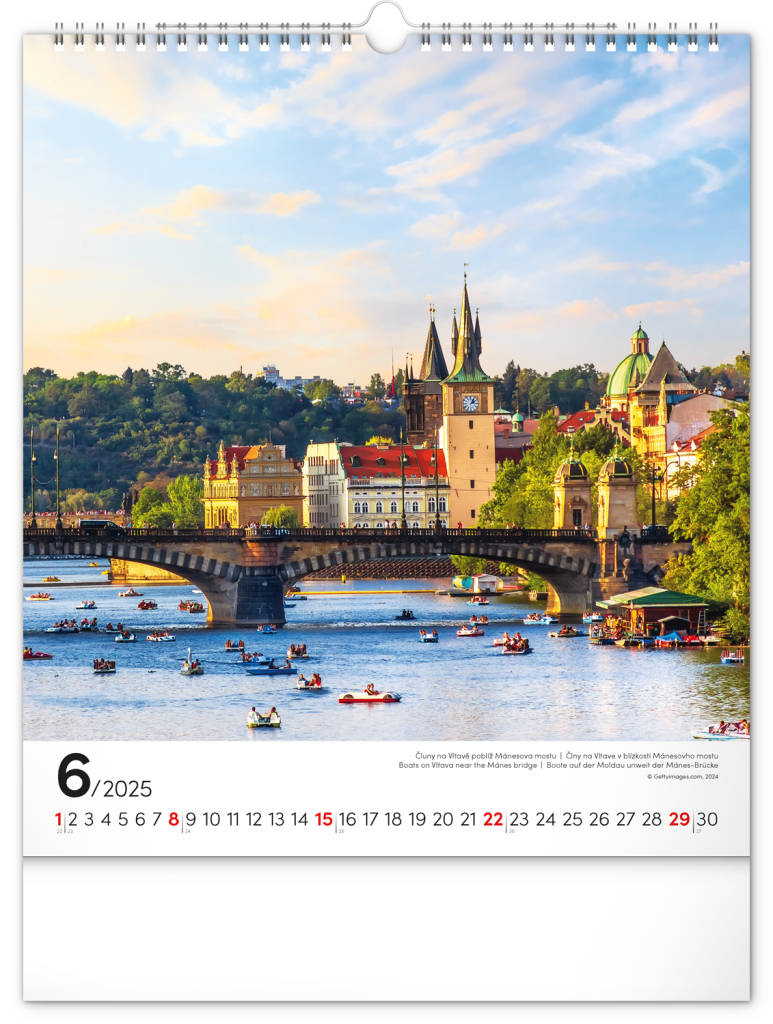 Praha 2025 - nástěnný kalendář