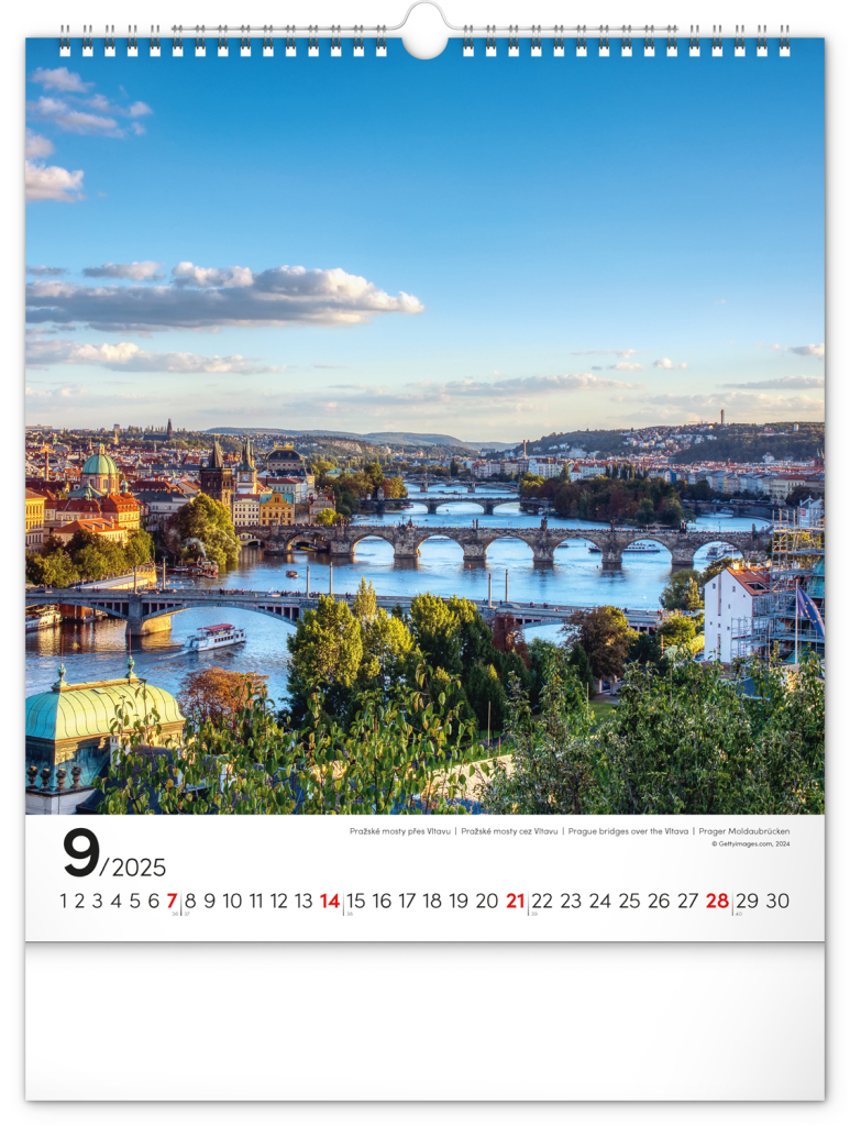 Praha 2025 - nástěnný kalendář