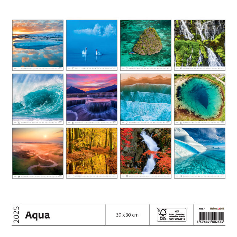 Aqua 2025 - nástěnný kalendář