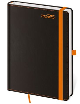 Denní diář 2025 A5 Black Orange s poutkem