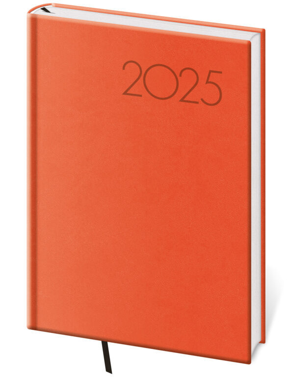Denní diář 2025 A5 Print Pop oranžový