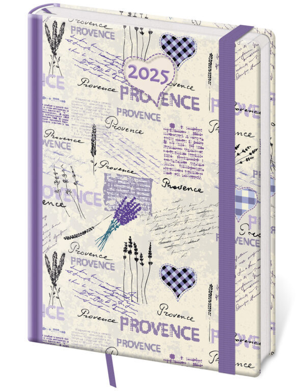 Denní diář 2025 A5 Vario Provence s gumičkou