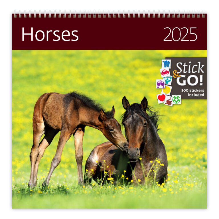 Horses 2025 - nástěnný kalendář