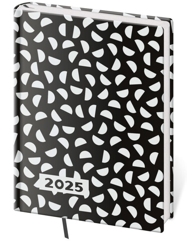 Denní diář 2025 B6 Vario Lyra B&W