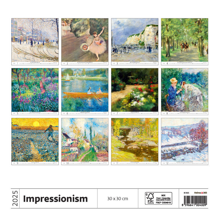 Impressionism 2025 - nástěnný kalendář