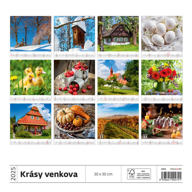 Krásy venkova 2025 - nástěnný kalendář