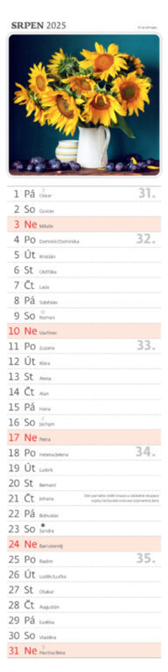 Kytice 2025 - nástěnný kalendář
