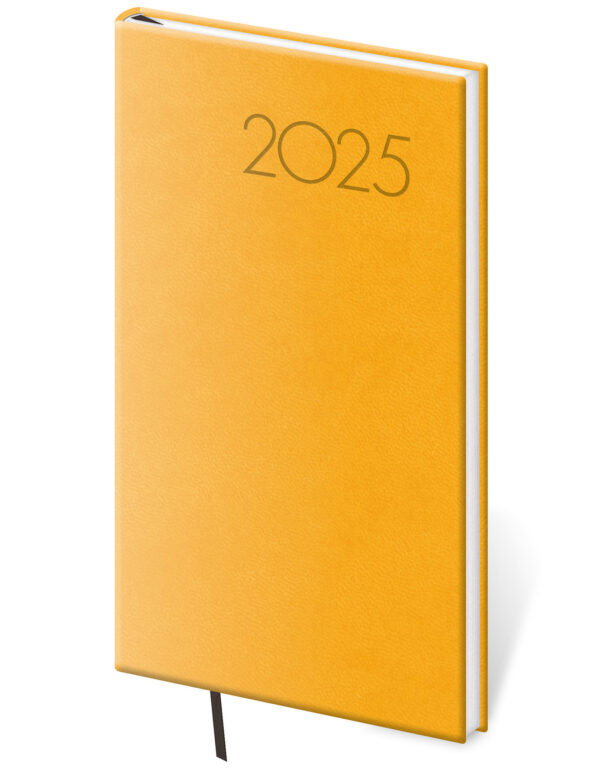 Kapesní diář 2025 Print Pop žlutý