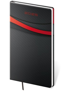 Kapesní diář 2025 Vario Black design