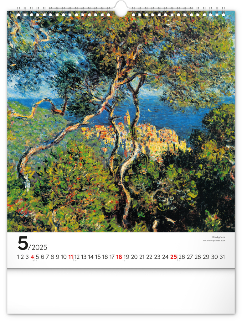Claude Monet 2025 - nástěnný kalendář