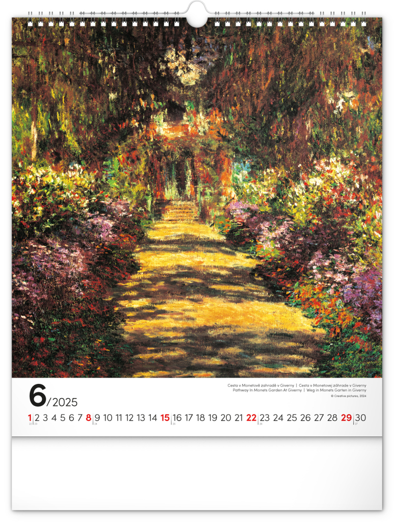 Claude Monet 2025 - nástěnný kalendář