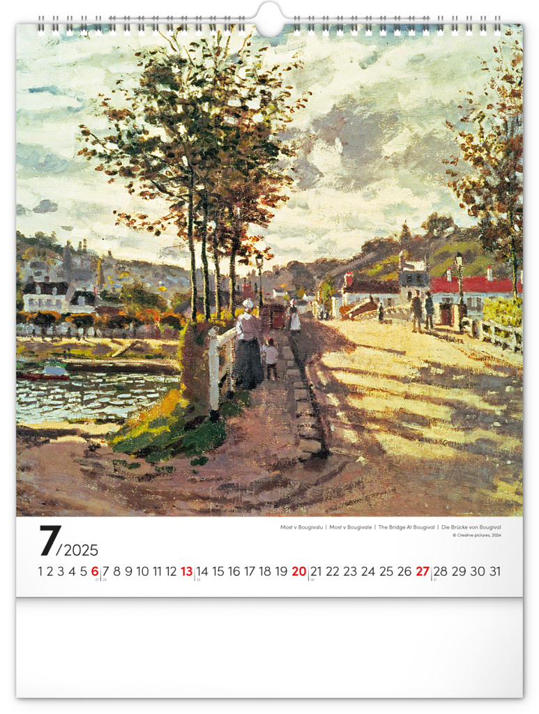 Claude Monet 2025 - nástěnný kalendář