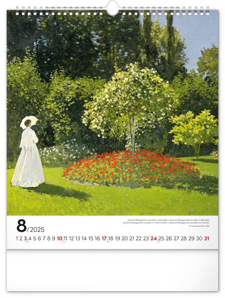 Claude Monet 2025 - nástěnný kalendář