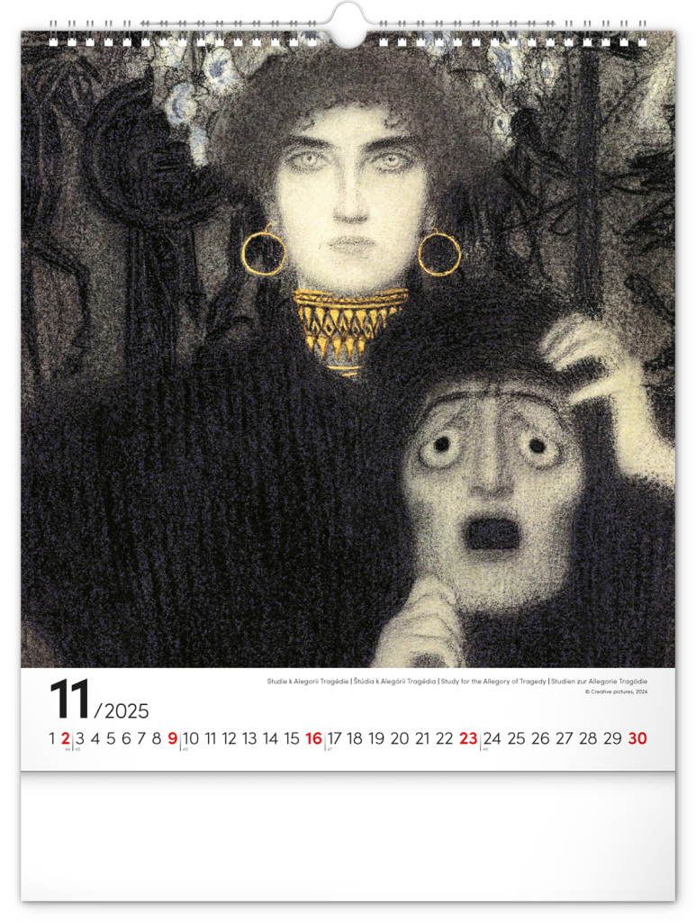 Gustav Klimt 2025 - nástěnný kalendář