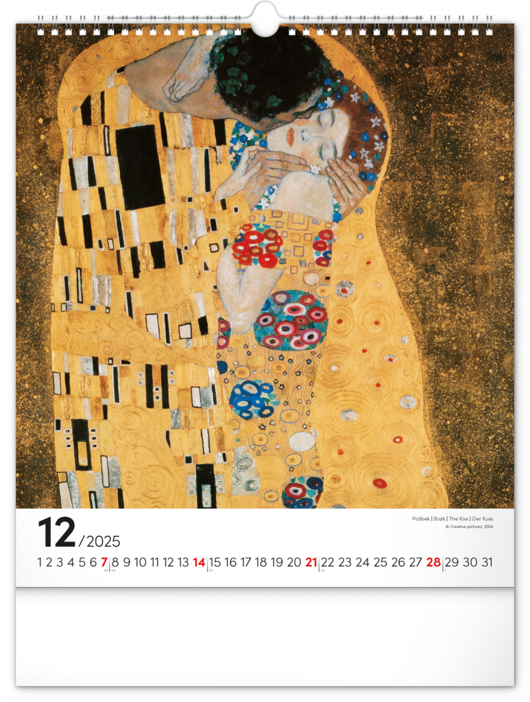Gustav Klimt 2025 - nástěnný kalendář