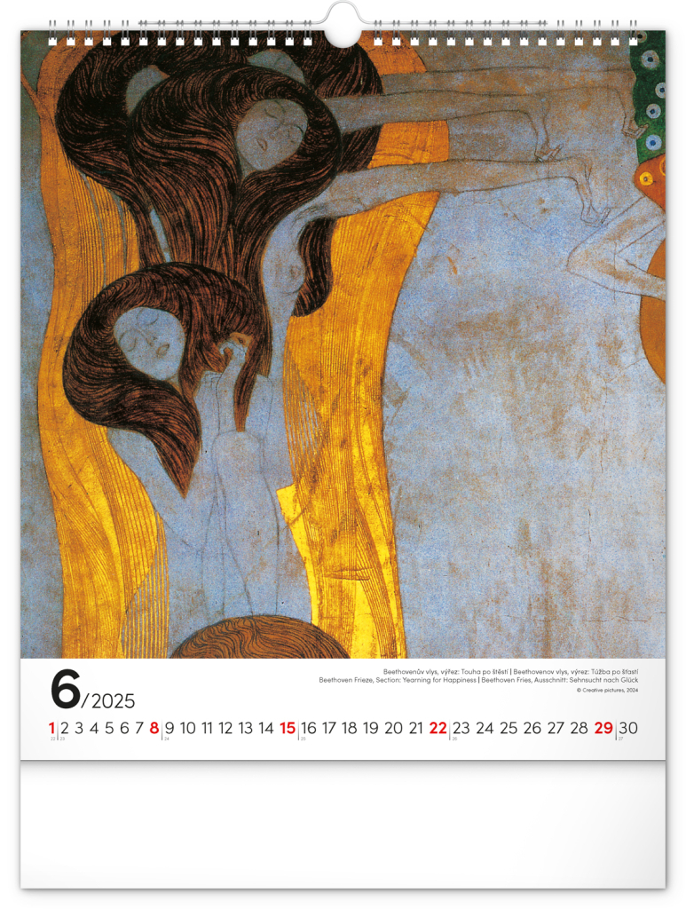 Gustav Klimt 2025 - nástěnný kalendář