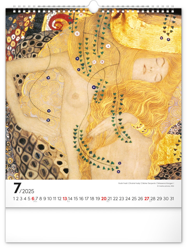 Gustav Klimt 2025 - nástěnný kalendář
