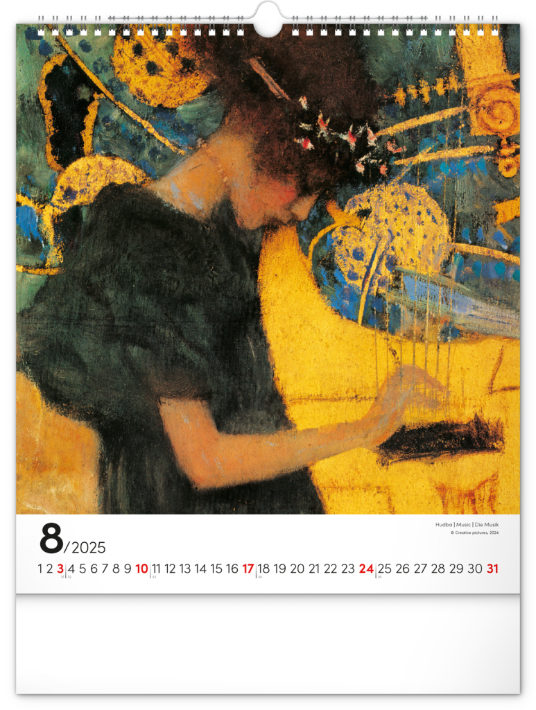 Gustav Klimt 2025 - nástěnný kalendář