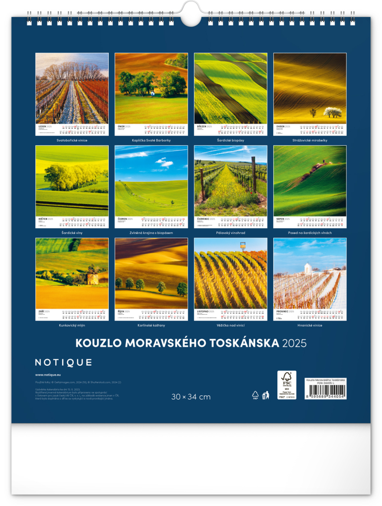 Kouzlo Moravského Toskánska 2025 - nástěnný kalendář