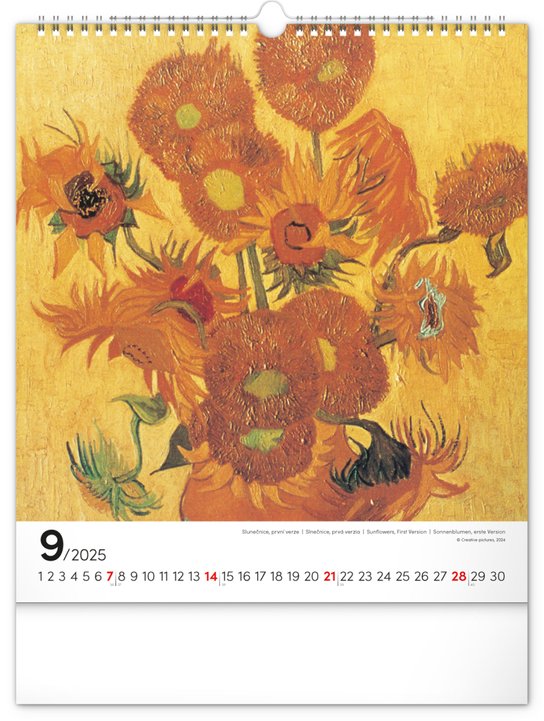 Vincent van Gogh 2025 - nástěnný kalendář