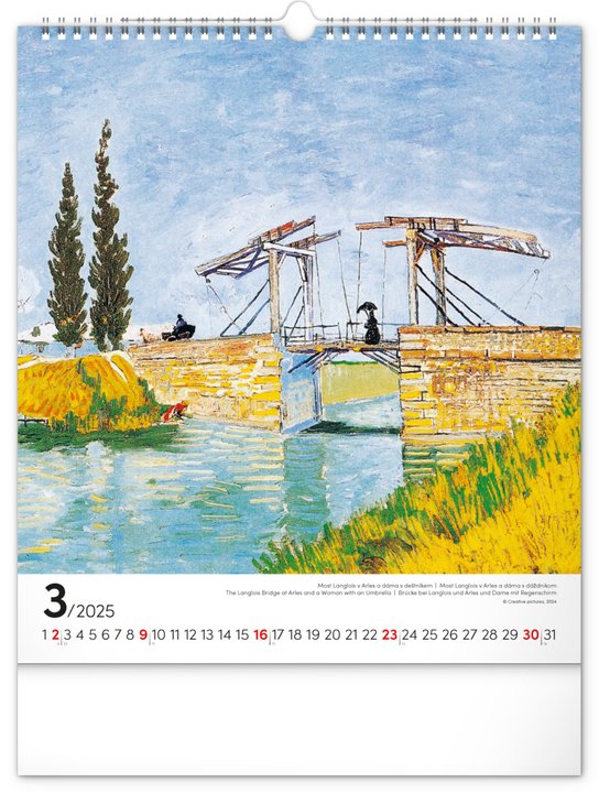 Vincent van Gogh 2025 - nástěnný kalendář