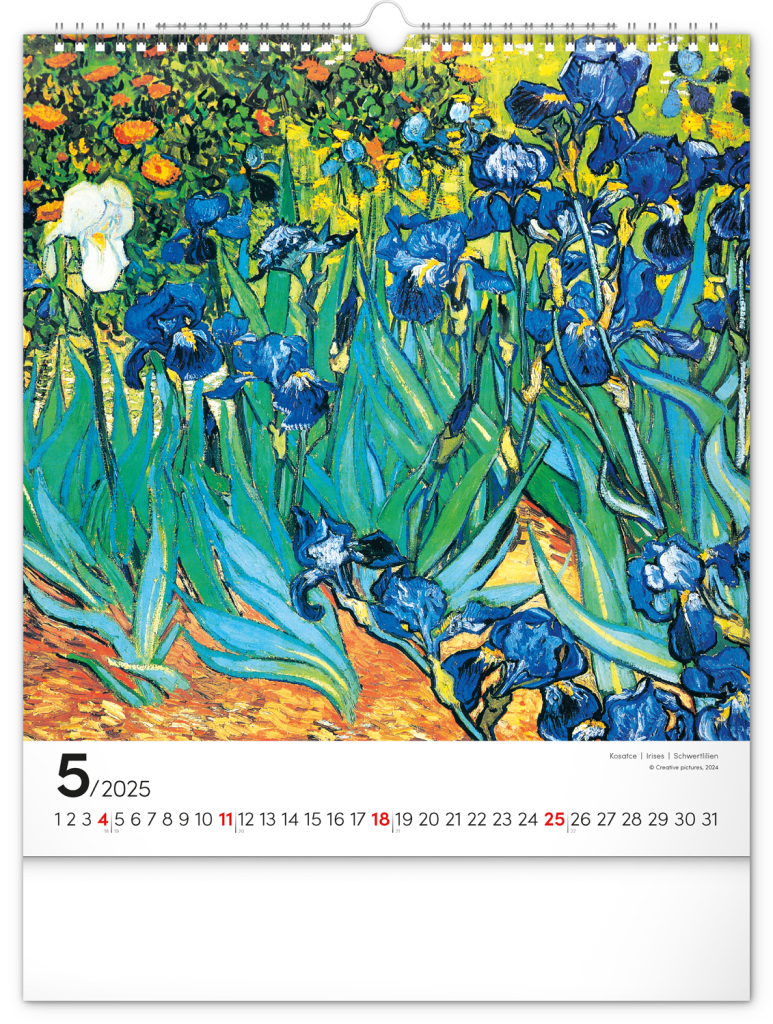 Vincent van Gogh 2025 - nástěnný kalendář