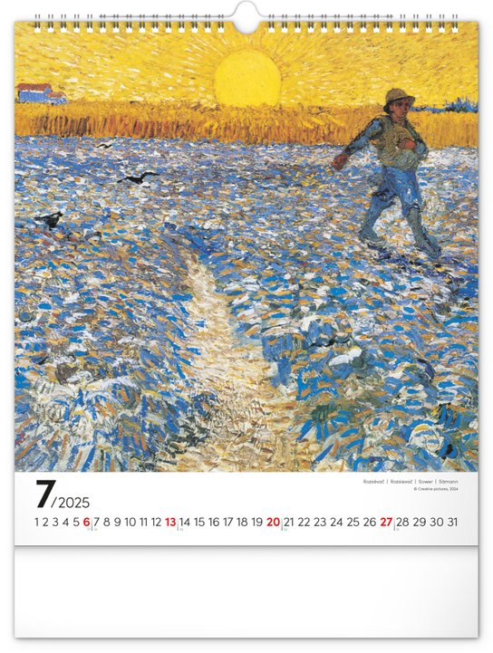 Vincent van Gogh 2025 - nástěnný kalendář