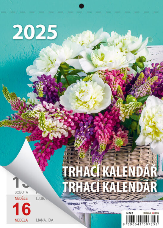 Týdenní trhací kalendář A5 2025 - nástěnný kalendář