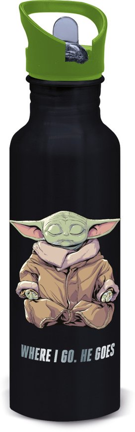 Láhev hliník Vegas Mandalorian Grogu