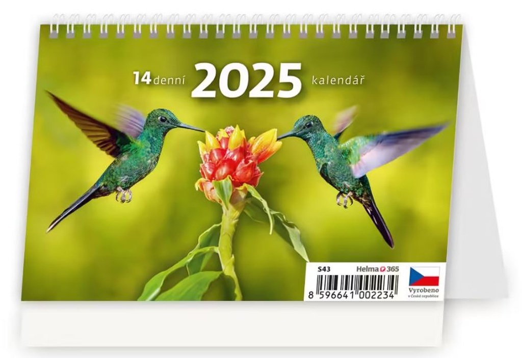 Plánovací mini 14denní kalendář 2025 - stolní kalendář