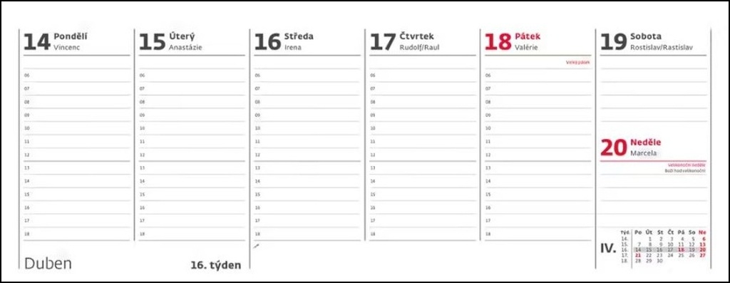 Poznámkový kalendář 2025 - stolní kalendář