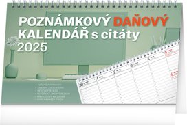 Poznámkový daňový kalendář 2025 s citáty - stolní kalendář