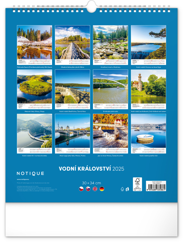 Vodní království 2025 - nástěnný kalendář