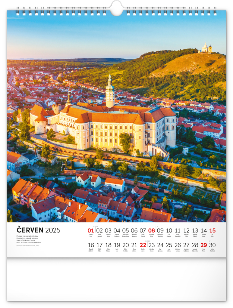 Česká republika 2025 - nástěnný kalendář