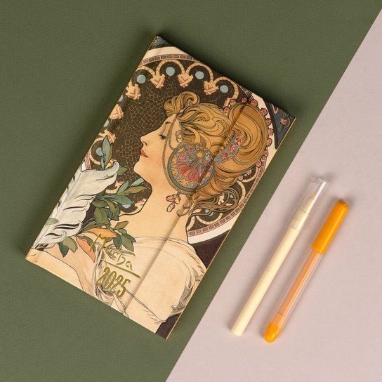 Týdenní magnetický diář Alfons Mucha 2025