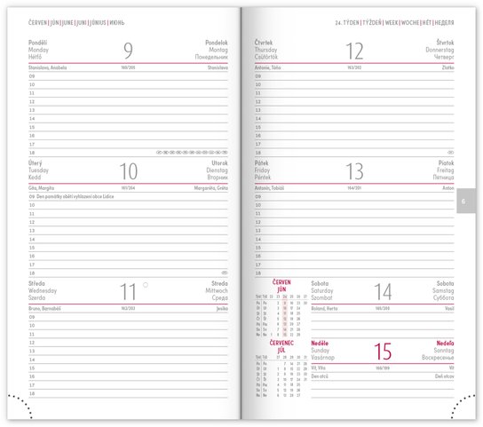 Kapesní diář Balacron 2025 tmavě modrý