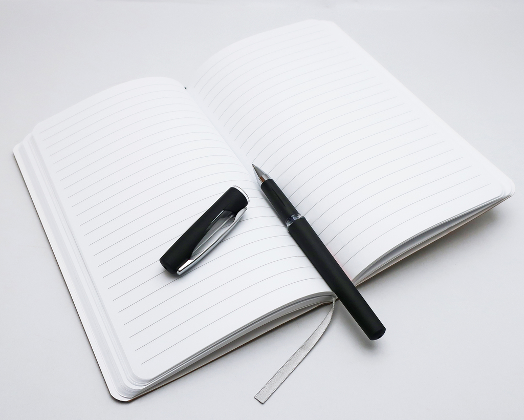 Notes linkovaný A5 kraft Modrotisk