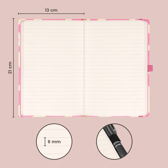 Notes Růžová linkovaný