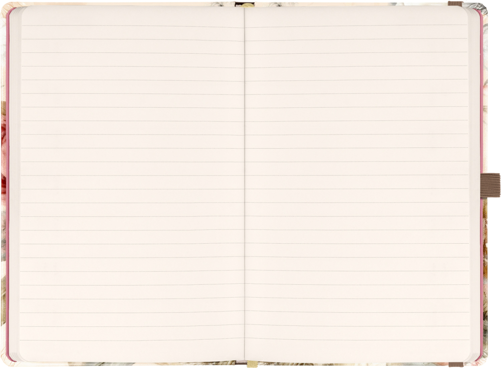Notes Pudrové květy linkovaný
