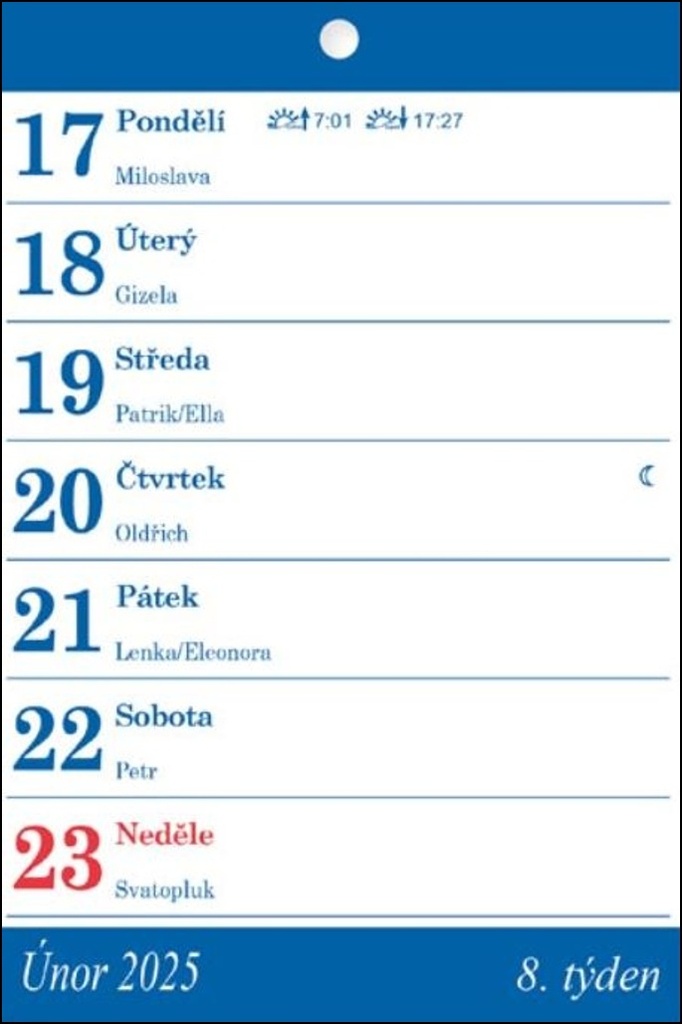 Trhací kalendář 2025 - nástěnný kalendář