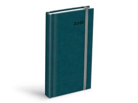 Denní diář 2025 PU petroleum s gumkou