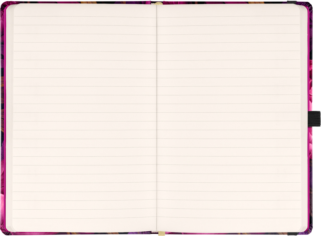 Notes Fialové květy linkovaný