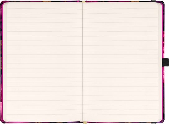 Notes Fialové květy linkovaný
