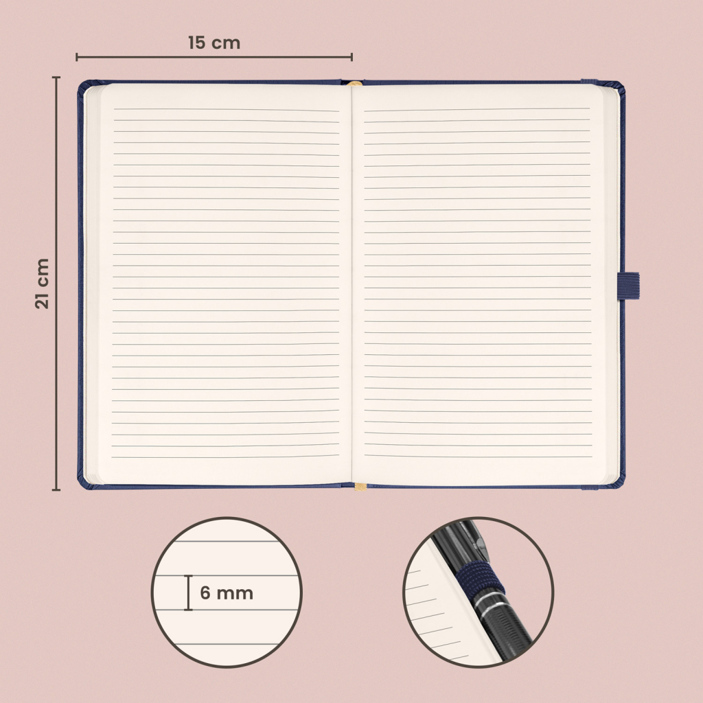 Notes Balacron tmavě modrý linkovaný