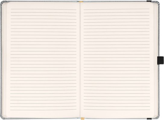 Notes Balacron stříbrný linkovaný
