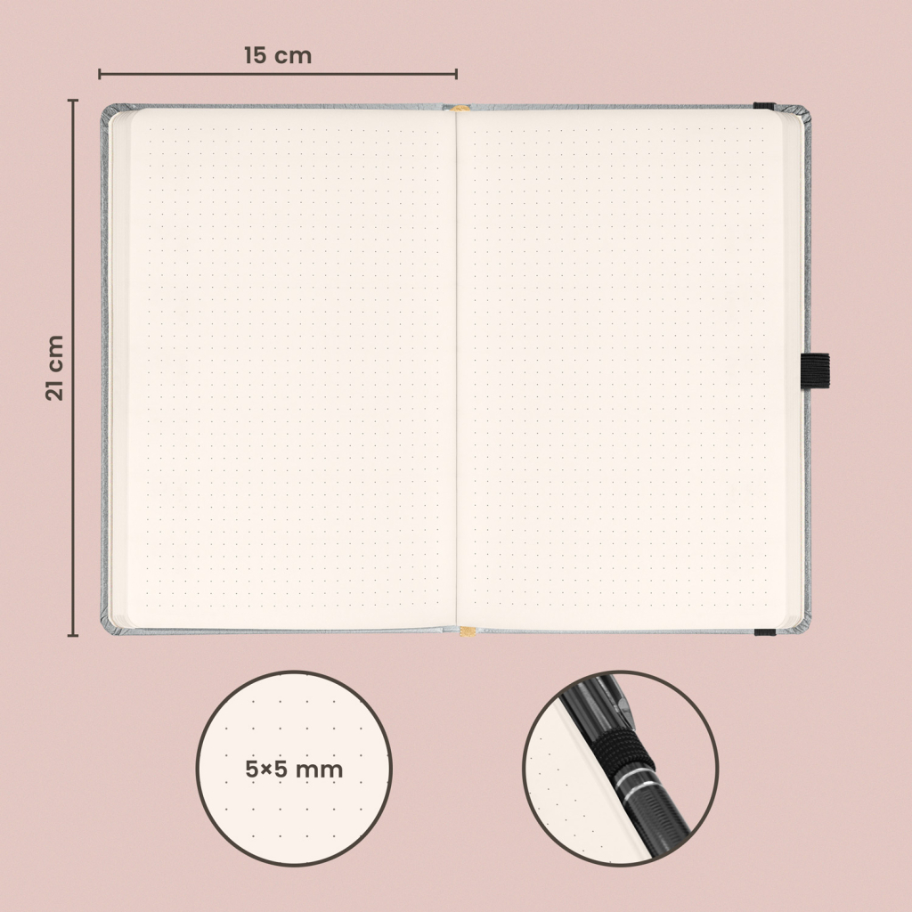 Notes Balacron stříbrný tečkovaný