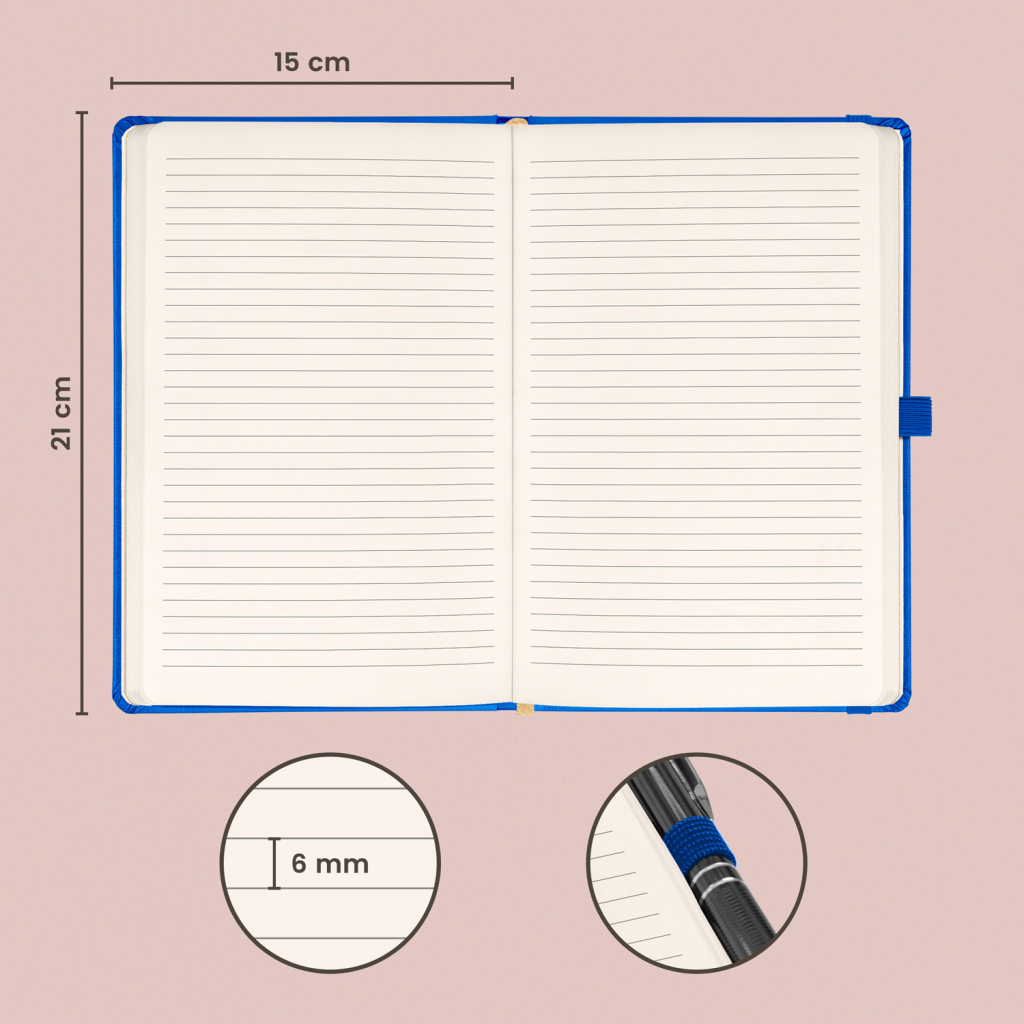 Notes Aprint modrý linkovaný