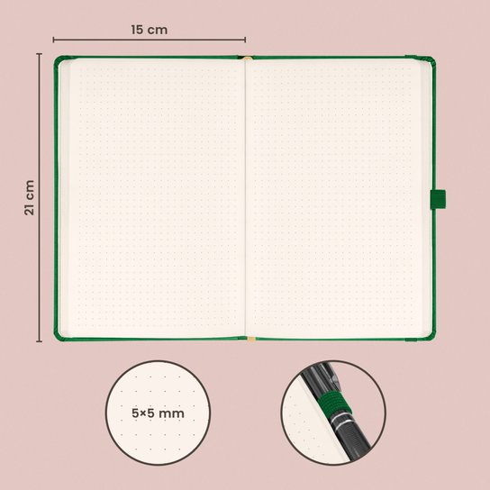 Notes Aprint zelený tečkovaný