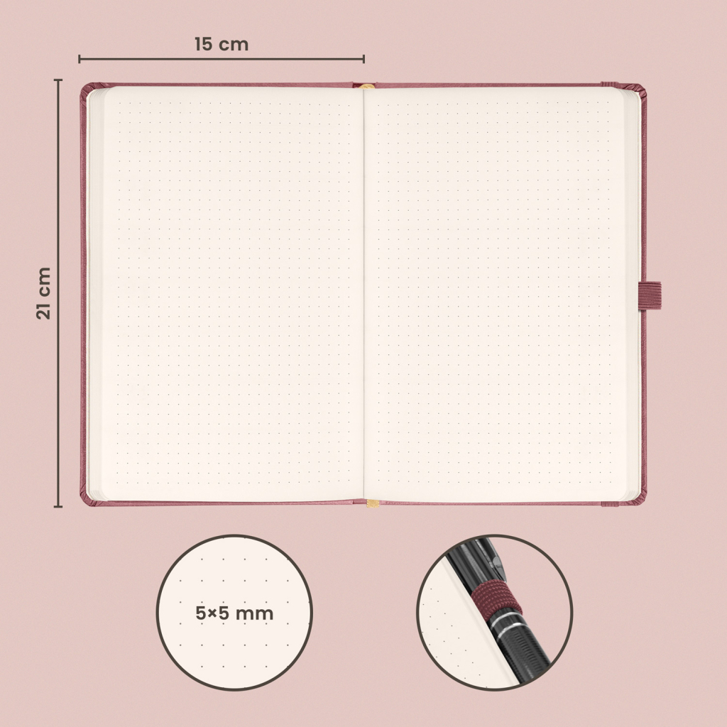 Notes Aprint Neo růžový tečkovaný